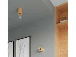 Sollux Lighting Aplique Para Pared-Lámparas de pared Nalvado escandinavo de madera - 1 fuentes luminosas 4000K - L.10 x A.10 cm - madera natural Color natural claro