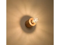 Sollux Lighting Aplique Para Pared-Lámparas de pared Nalvado escandinavo de madera - 1 fuentes luminosas 4000K - L.10 x A.10 cm - madera natural Color natural claro