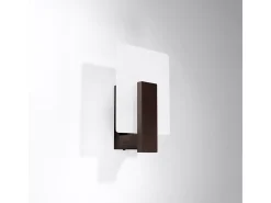 Sollux Lighting Aplique Para Pared-Lámparas de pared Nappo escandinavo de madera/vidrio - 1 fuentes luminosas 3000K - L.16 x A.30,5 cm - wengué Beige