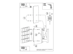Sollux Lighting Aplique Para Pared-Lámparas de pared Nappo escandinavo de madera/vidrio - 1 fuentes luminosas 3000K - L.16 x A.30,5 cm - wengué Beige