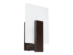 Sollux Lighting Aplique Para Pared-Lámparas de pared Nappo escandinavo de madera/vidrio - 1 fuentes luminosas 3000K - L.16 x A.30,5 cm - wengué Beige