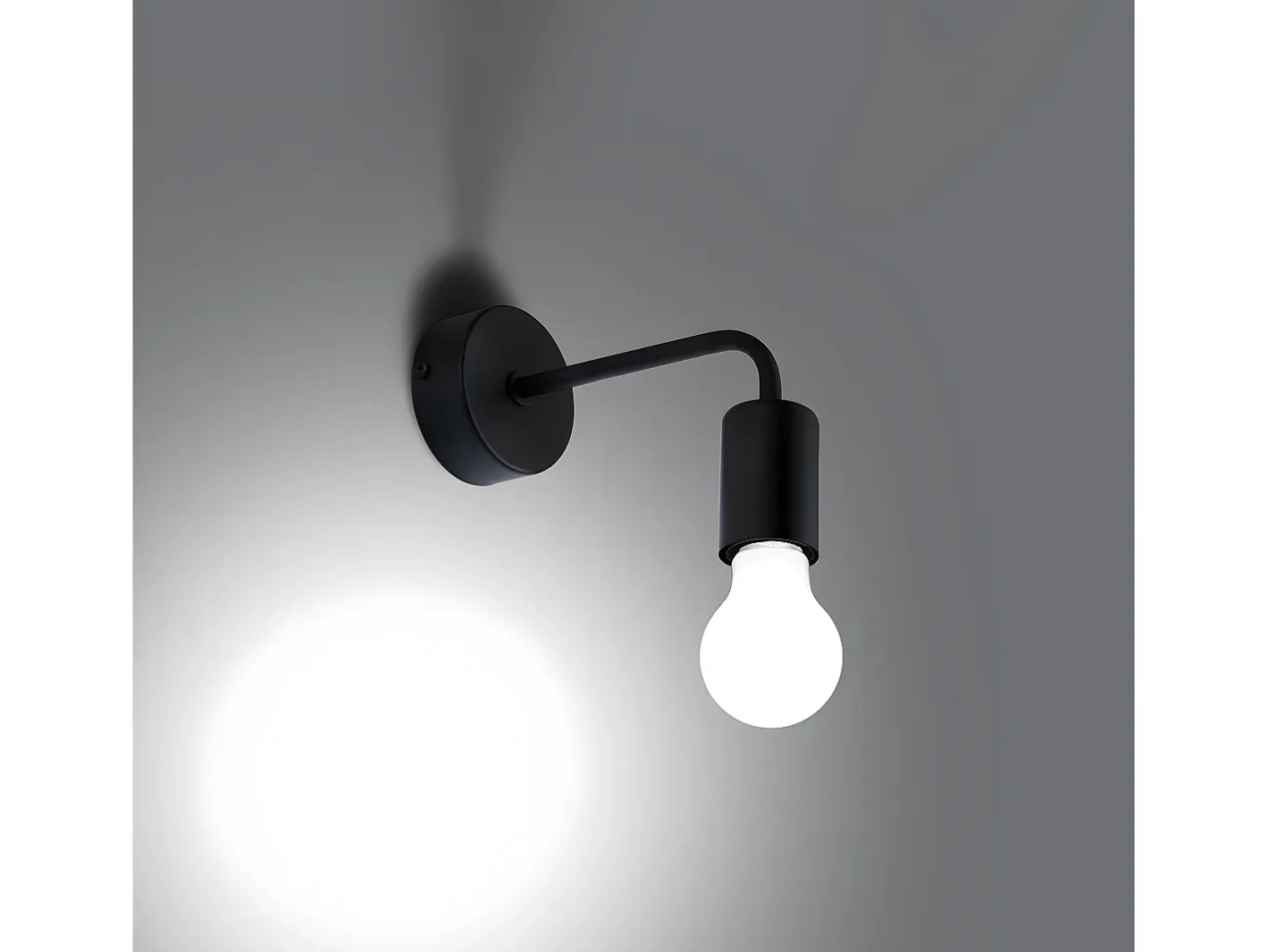 Sollux Lighting Lámparas De Pared Norah Moderno De Acero - 1 Fuentes Luminosas - L.19 X A.14,5 Cm - Negro Outlet
