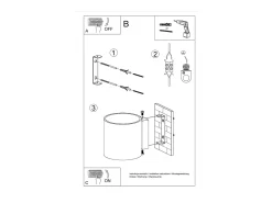 Clearance Sollux Lighting Lámparas de pared Novici moderno de vaso - 1 fuentes luminosas 4000K - L.10 x A.10 cm - Blanco