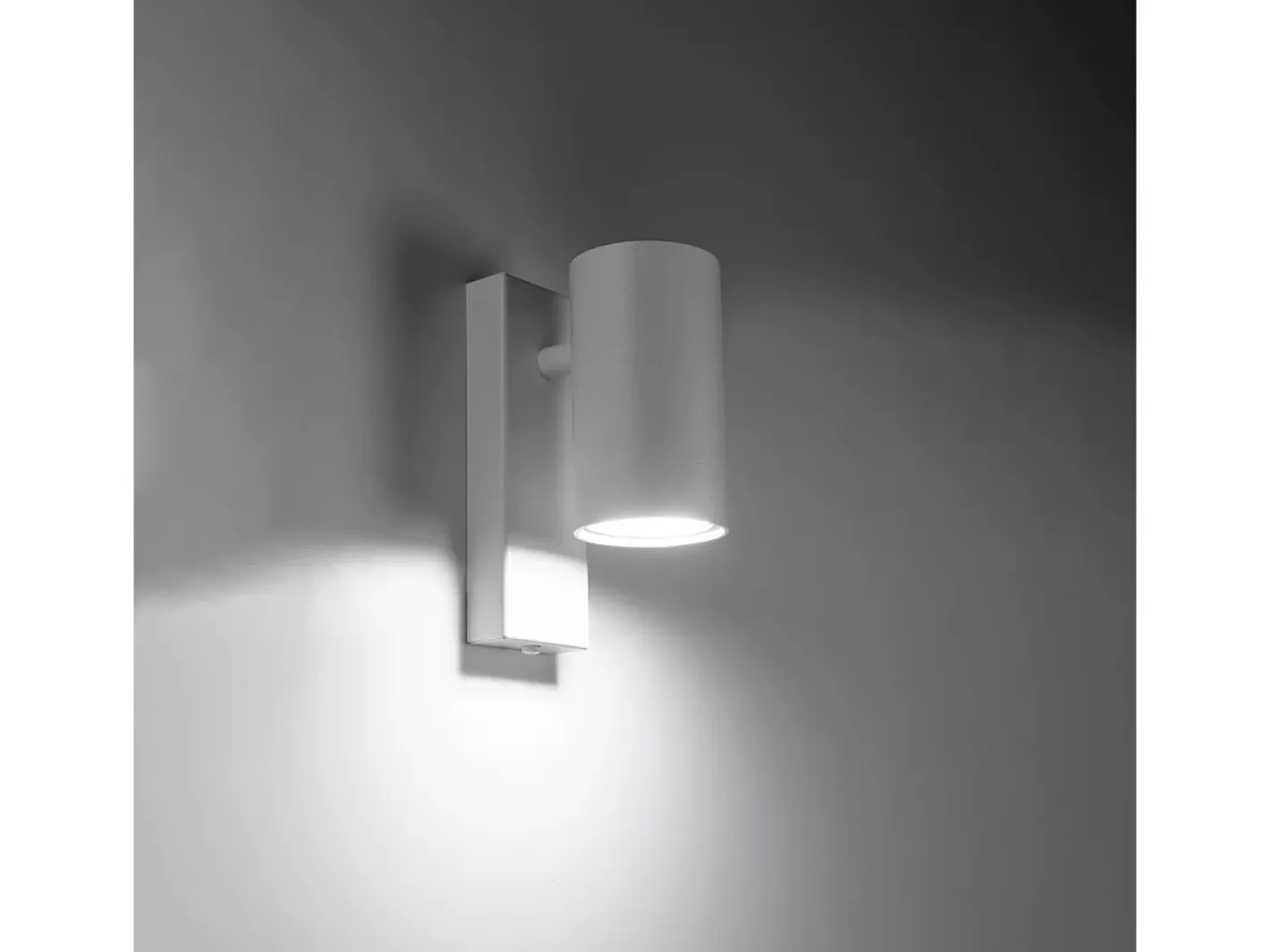 New Sollux Lighting Lámparas de pared Nutiq moderno de acero - 1 fuentes luminosas 4000K - L.6 x A.15 cm - Blanco