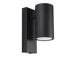 Hot Sollux Lighting Lámparas de pared Nutiq moderno de acero - 1 fuentes luminosas 4000K - L.6 x A.15 cm - Negro