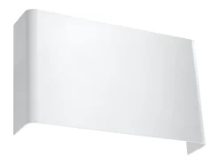New Sollux Lighting Lámparas de pared Overaqua moderno de acero - 2 fuentes luminosas 4000K - L.25 x A.15 cm - Blanco