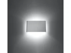 New Sollux Lighting Lámparas de pared Overaqua moderno de acero - 2 fuentes luminosas 4000K - L.25 x A.15 cm - Blanco