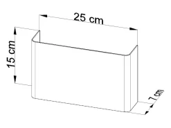 New Sollux Lighting Lámparas de pared Overaqua moderno de acero - 2 fuentes luminosas 4000K - L.25 x A.15 cm - Blanco