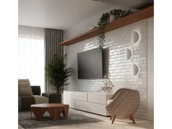 Sollux Lighting Aplique Para Pared-Lámparas de pared Perceptix moderno de acero - 2 fuentes luminosas 3000K - L.25 x A.29 cm - Blanco