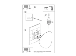 Sollux Lighting Aplique Para Pared-Lámparas de pared Perceptix moderno de acero - 2 fuentes luminosas 4000K - L.25 x A.29 cm - Negro