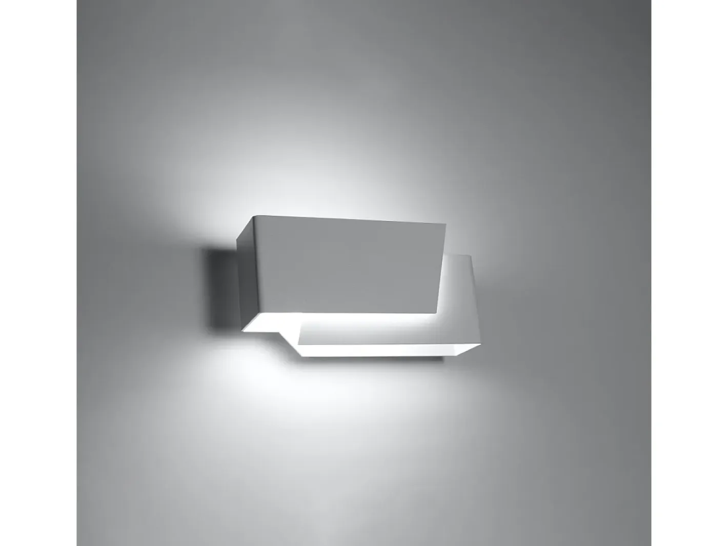 Sollux Lighting Lámparas De Pared Piegare Moderno De Acero - 1 Fuentes Luminosas - L.20 X A.10 Cm - Blanco