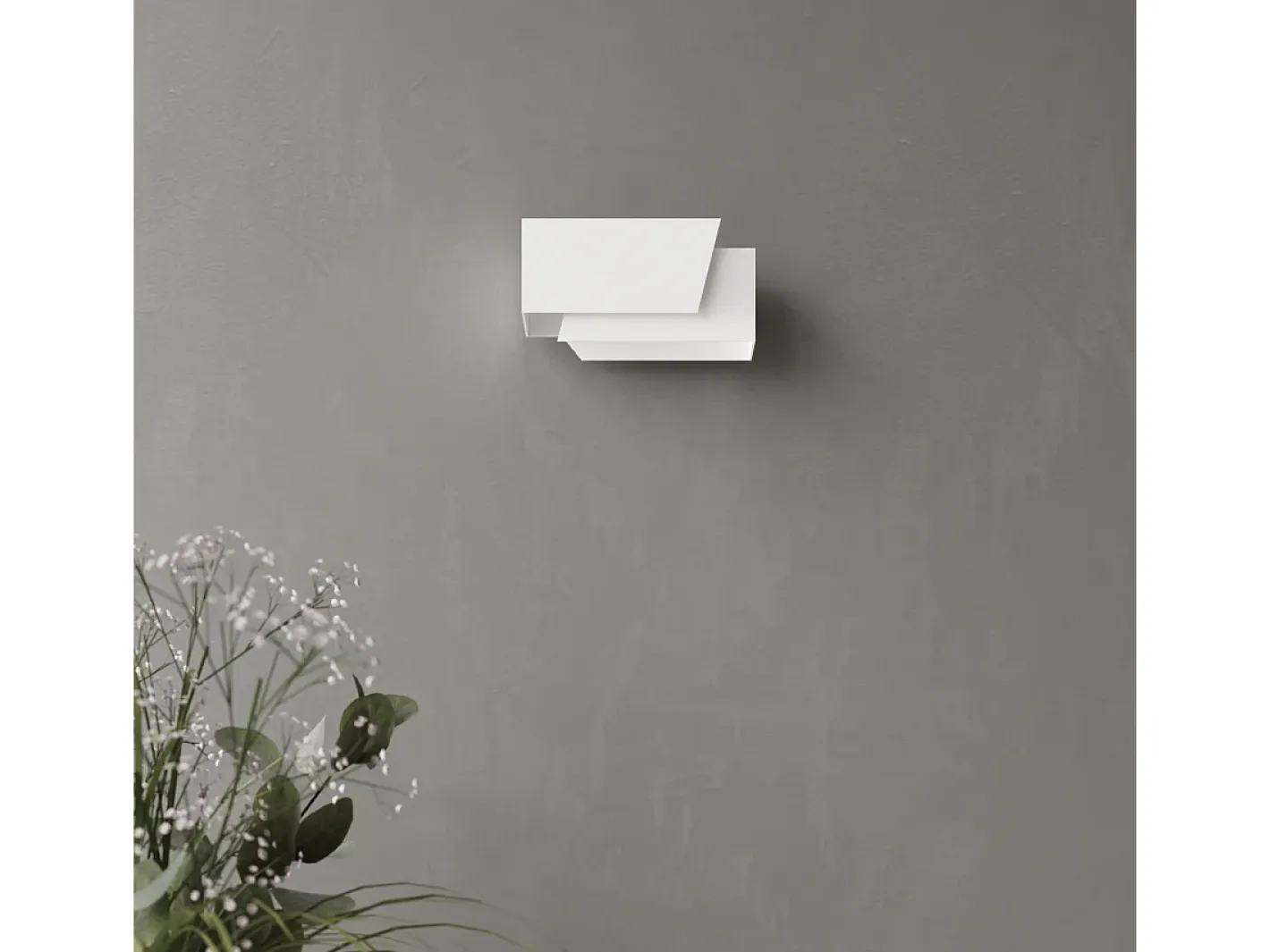 Sollux Lighting Lámparas De Pared Piegare Moderno De Acero - 1 Fuentes Luminosas - L.20 X A.10 Cm - Blanco