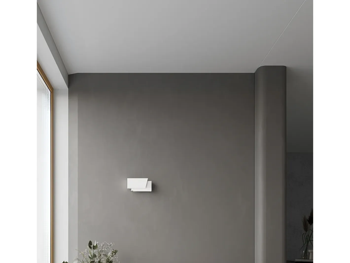 Sollux Lighting Lámparas De Pared Piegare Moderno De Acero - 1 Fuentes Luminosas - L.20 X A.10 Cm - Blanco