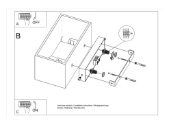 Sollux Lighting Aplique Para Pared-Lámparas de pared Quadx maxi moderno de aluminio - 2 fuentes luminosas 4000K - L.20 x A.10 cm - Gris