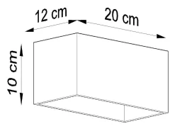 Sollux Lighting Aplique Para Pared-Lámparas de pared Quadx maxi moderno de aluminio - 2 fuentes luminosas 4000K - L.20 x A.10 cm - Gris