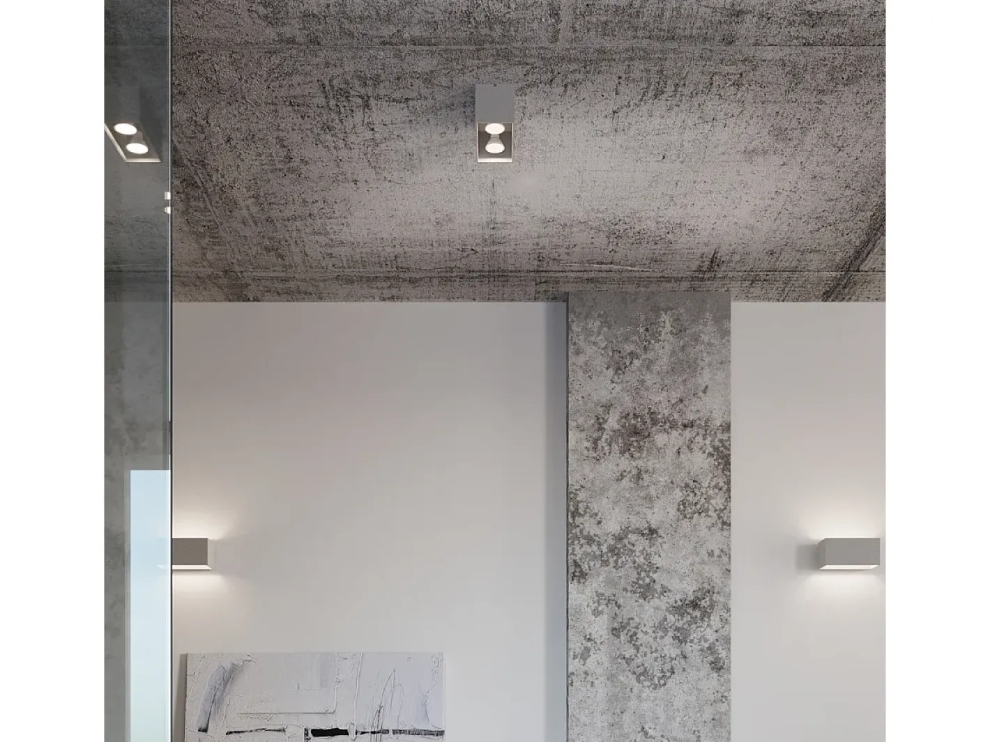 Sollux Lighting Lámparas de pared Quadx maxi moderno de aluminio - 2 fuentes luminosas 3000K - L.20 x A.10 cm - Negro Sale