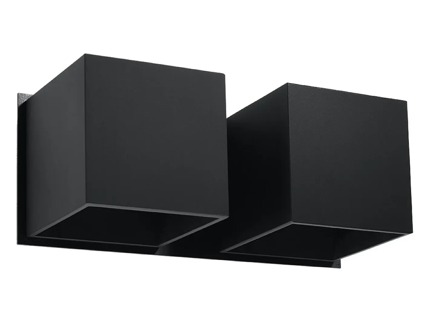 Sollux Lighting Lámparas de pared Quadx moderno de aluminio - 2 fuentes luminosas 4000K - L.26 x A.11 cm - Negro Sale