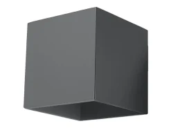 Sollux Lighting Aplique Para Pared-Lámparas de pared Quadx moderno de aluminio - 1 fuentes luminosas 3000K - L.10 x A.10 cm - antracita Gris antracita