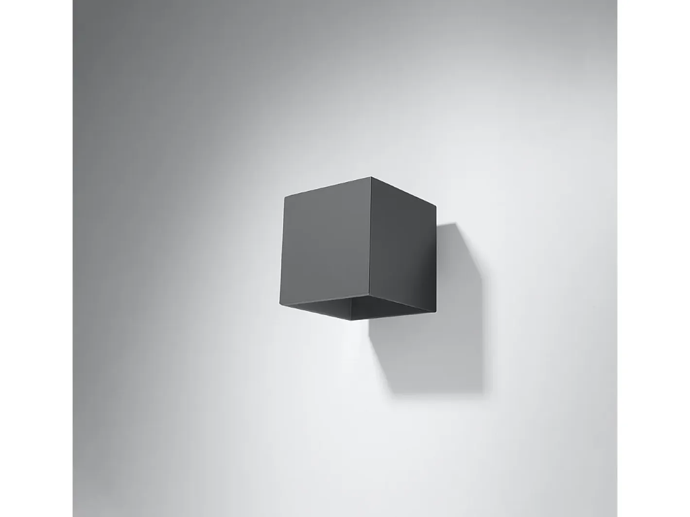 Sollux Lighting Aplique Para Pared-Lámparas de pared Quadx moderno de aluminio - 1 fuentes luminosas 3000K - L.10 x A.10 cm - antracita Gris antracita