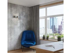 Clearance Sollux Lighting Lámparas de pared Quadx moderno de aluminio - 2 fuentes luminosas 3000K - L.26 x A.11 cm - Gris