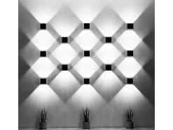 Sollux Lighting Aplique Para Pared-Lámparas de pared Quadx moderno de aluminio - 1 fuentes luminosas 4000K - L.10 x A.10 cm - Blanco