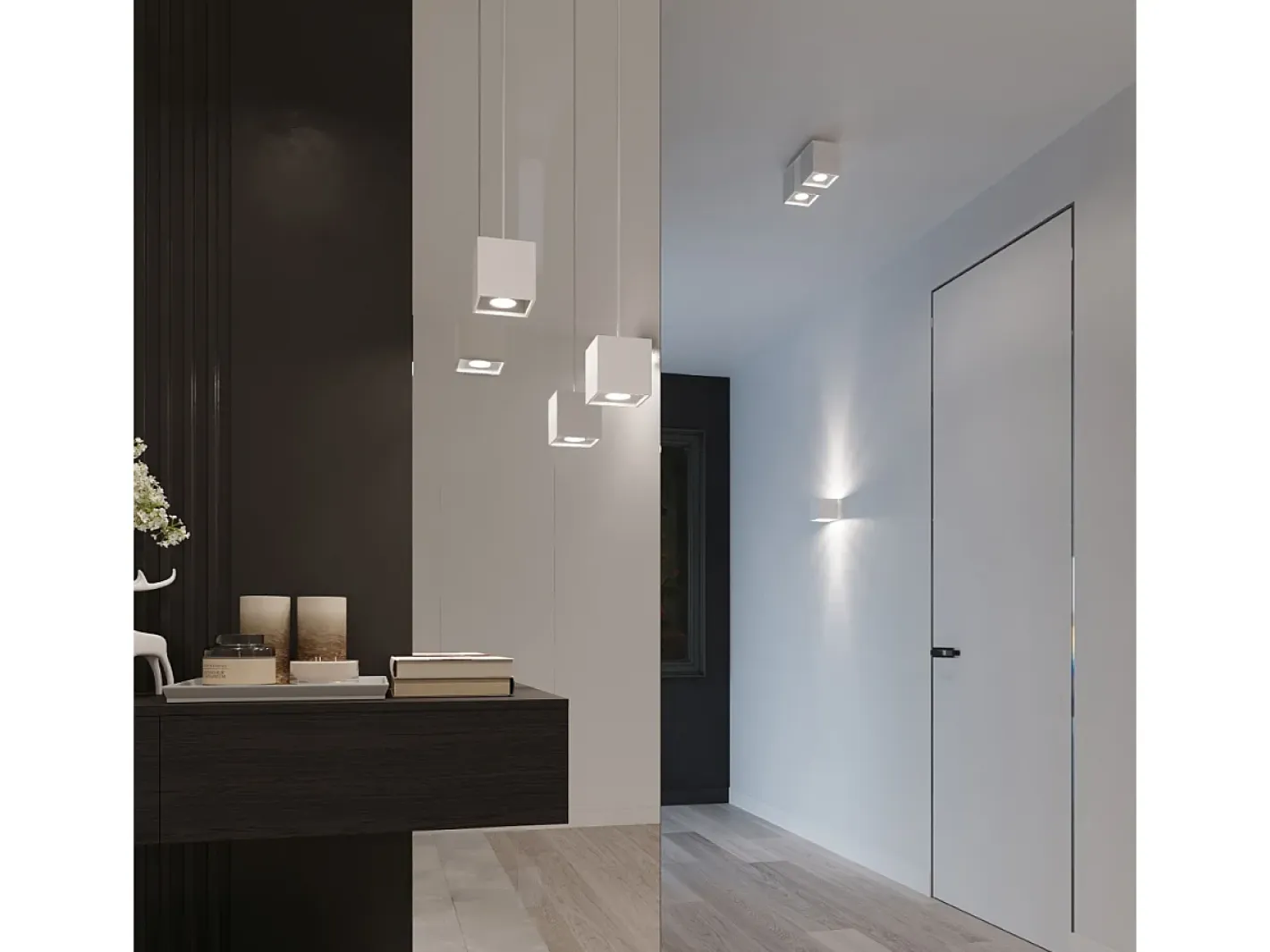 Sollux Lighting Aplique Para Pared-Lámparas de pared Quadx moderno de aluminio - 1 fuentes luminosas 4000K - L.10 x A.10 cm - Blanco