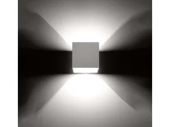 Sollux Lighting Aplique Para Pared-Lámparas de pared Quadx moderno de aluminio - 1 fuentes luminosas 4000K - L.10 x A.10 cm - Blanco