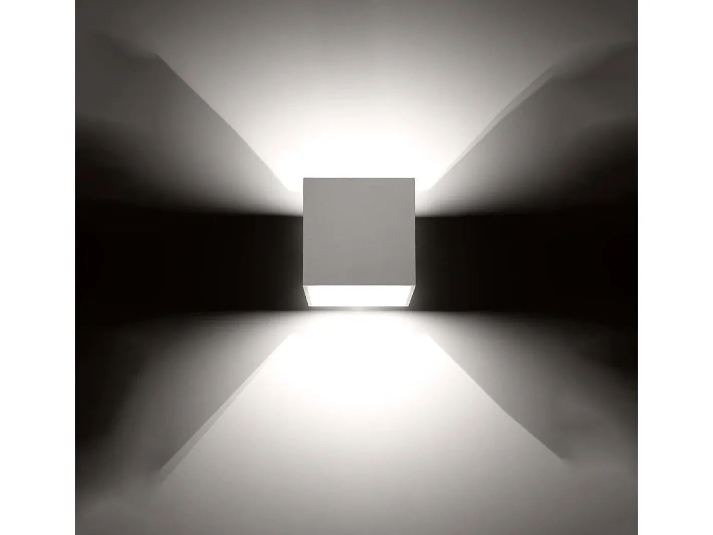 Sollux Lighting Aplique Para Pared-Lámparas de pared Quadx moderno de aluminio - 1 fuentes luminosas 4000K - L.10 x A.10 cm - Blanco