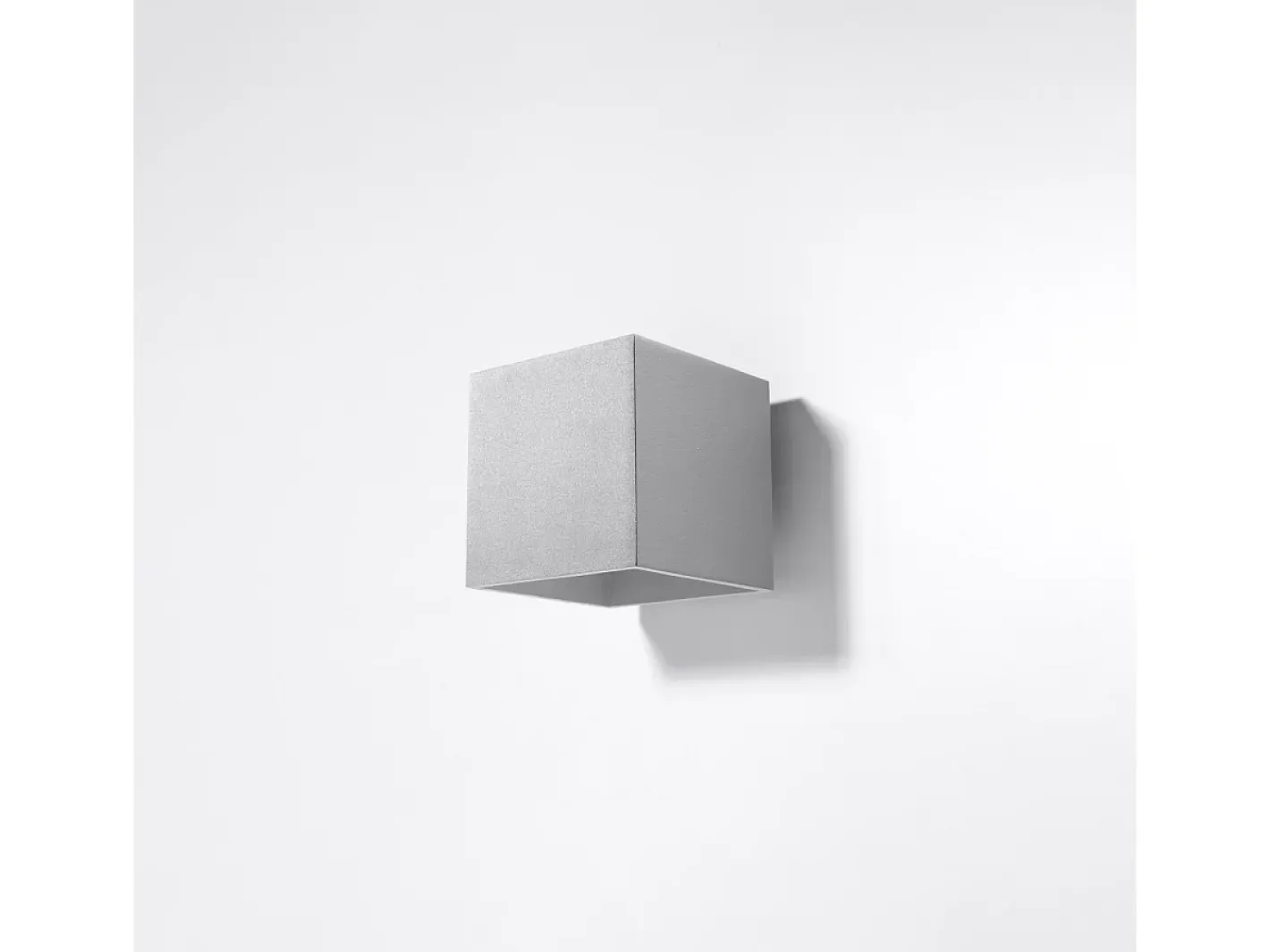 Sollux Lighting Lámparas de pared Quadx moderno de aluminio - 1 fuentes luminosas 3000K - L.10 x A.10 cm - Gris New