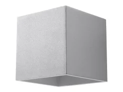 Sollux Lighting Lámparas de pared Quadx moderno de aluminio - 1 fuentes luminosas 3000K - L.10 x A.10 cm - Gris New