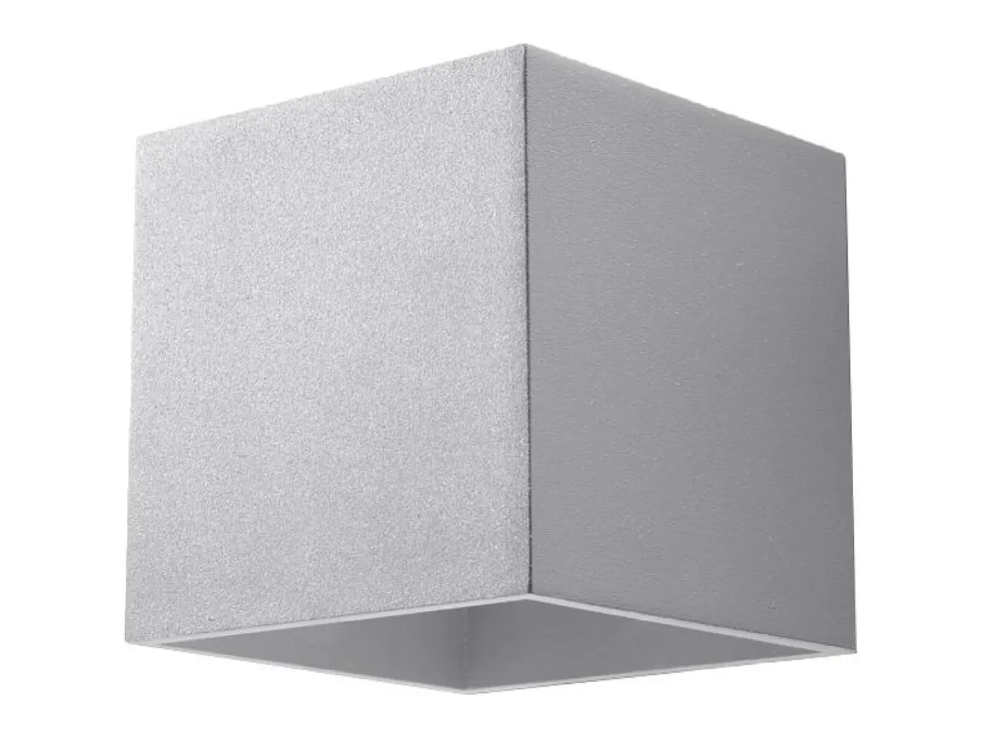 Sollux Lighting Lámparas de pared Quadx moderno de aluminio - 1 fuentes luminosas 3000K - L.10 x A.10 cm - Gris New