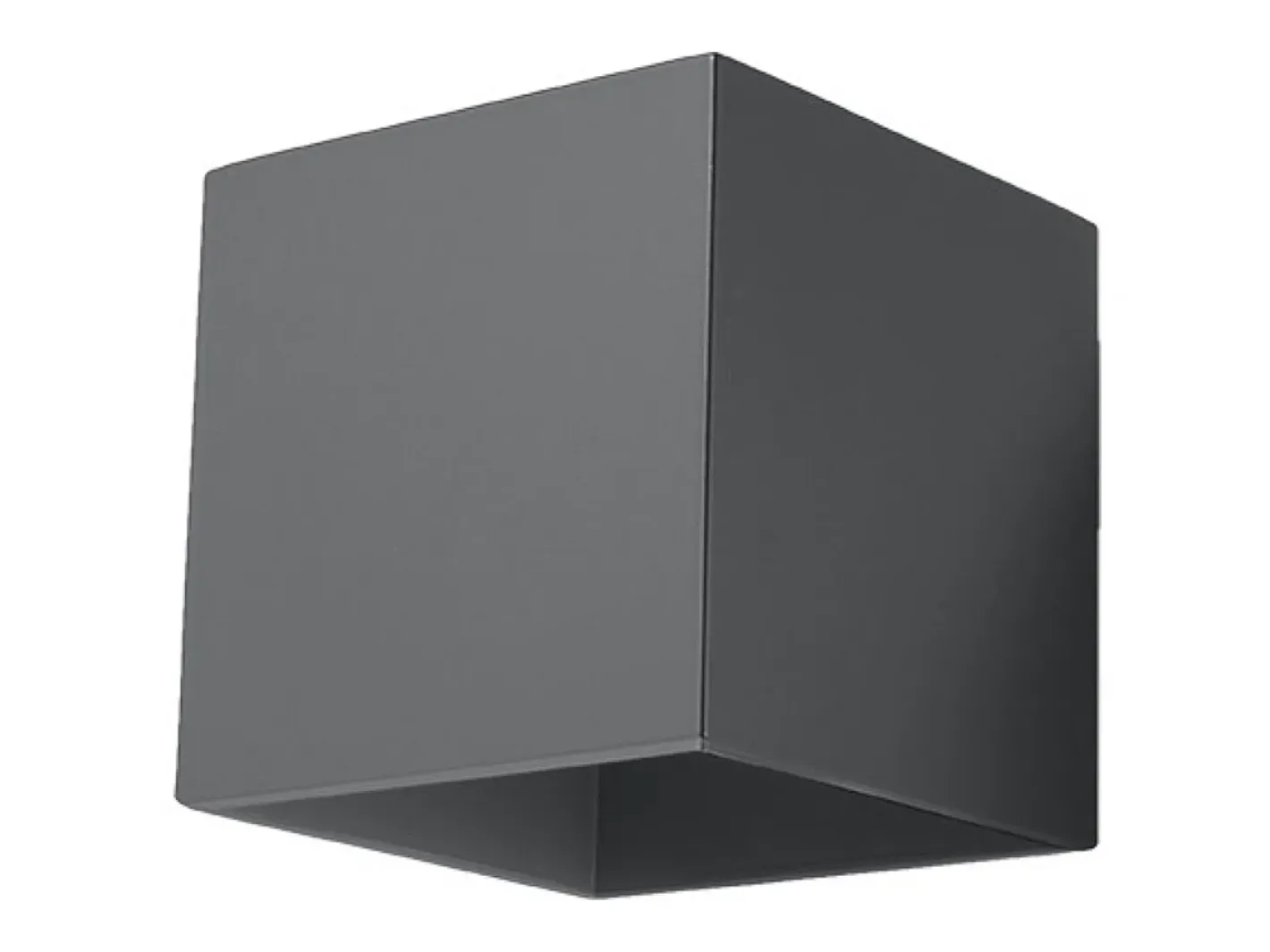 Outlet Sollux Lighting Lámparas de pared Quadx moderno de aluminio - 1 fuentes luminosas 4000K - L.10 x A.10 cm - antracita Gris antracita