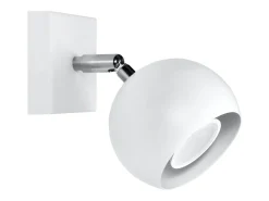 Sollux Lighting Lámparas de pared Rayis moderno de acero - 1 fuentes luminosas 3000K - L.10 x A.10 cm - Blanco New