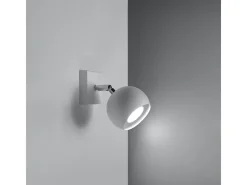 Sale Sollux Lighting Lámparas de pared Rayis moderno de acero - 1 fuentes luminosas 4000K - L.10 x A.10 cm - Blanco