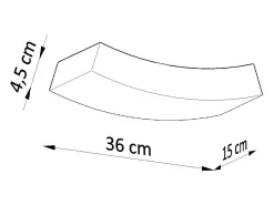 Outlet Sollux Lighting Lámparas de pared Shira moderno de cerámica - 2 fuentes luminosas 3000K - L.36 x A.4,5 cm - Blanco