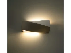 Sollux Lighting Lámparas de pared Sigmonix mini moderno de cerámica/vidrio - 1 fuentes luminosas 4000K - L.35 x A.12 cm - Blanco Hot