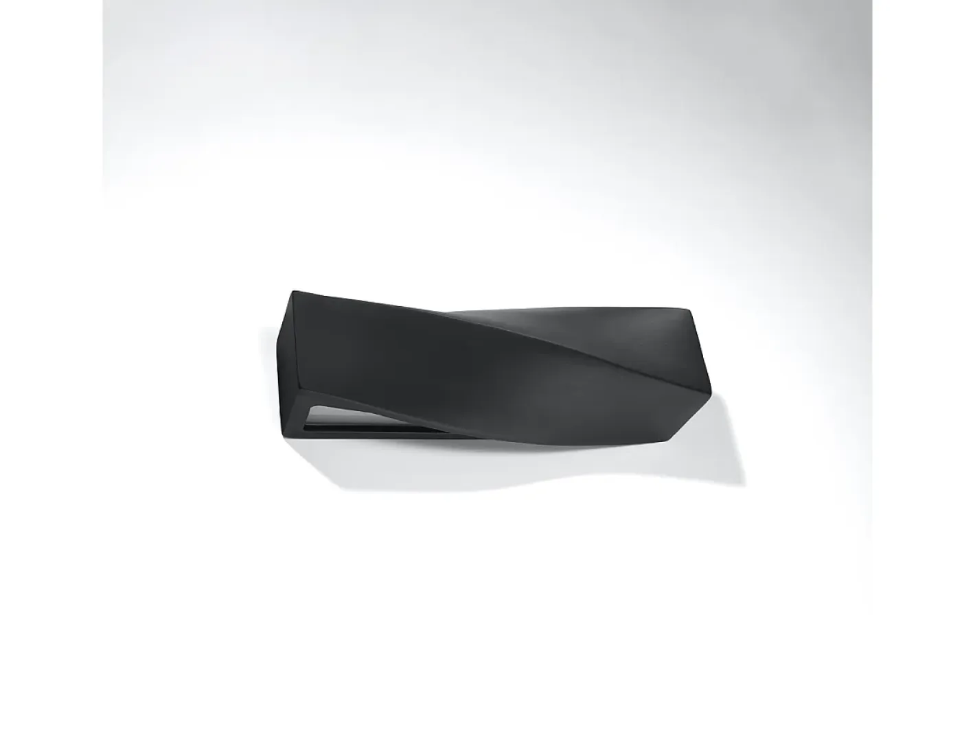 Clearance Sollux Lighting Lámparas de pared Sigmonix moderno de cerámica/vidrio - 1 fuentes luminosas 3000K - L.42 x A.14 cm - Negro