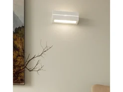Sollux Lighting Aplique Para Pared-Lámparas de pared Solara line moderno de cerámica - 1 fuentes luminosas 4000K - L.32,5 x A.9,5 cm - Blanco