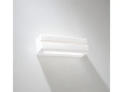 Sollux Lighting Lámparas de pared Solara line moderno de cerámica - 1 fuentes luminosas 3000K - L.32,5 x A.9,5 cm - Blanco New