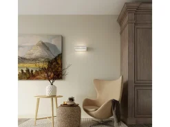Sollux Lighting Lámparas de pared Solara line moderno de cerámica - 1 fuentes luminosas 3000K - L.32,5 x A.9,5 cm - Blanco New
