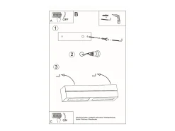 Sollux Lighting Lámparas de pared Solara line moderno de cerámica - 1 fuentes luminosas 3000K - L.32,5 x A.9,5 cm - Blanco New