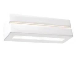 Sollux Lighting Lámparas de pared Solara line moderno de cerámica - 1 fuentes luminosas 3000K - L.32,5 x A.9,5 cm - Blanco New