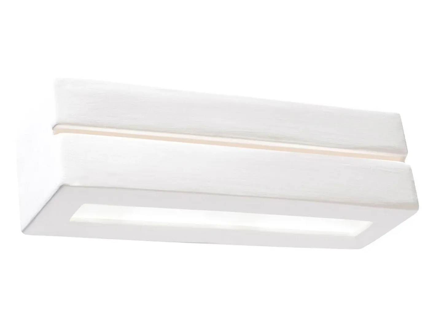 Sollux Lighting Lámparas de pared Solara line moderno de cerámica - 1 fuentes luminosas 3000K - L.32,5 x A.9,5 cm - Blanco New