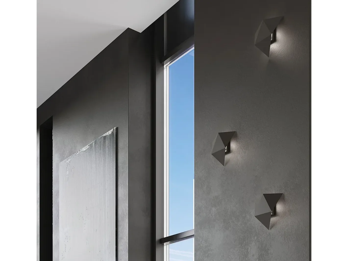 Sollux Lighting Aplique Para Pared-Lámparas de pared Solara moderno de acero - 2 fuentes luminosas 4000K - L.27 x A.25 cm - Negro