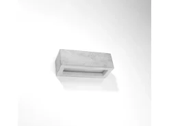 Discount Sollux Lighting Lámparas de pared Solara moderno de hormigón/vidrio - 1 fuentes luminosas 3000K - L.30 x A.10 cm - Gris