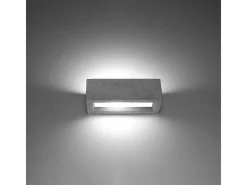 Sollux Lighting Aplique Para Pared-Lámparas de pared Solara moderno de hormigón/vidrio - 1 fuentes luminosas 4000K - L.30 x A.10 cm - Gris