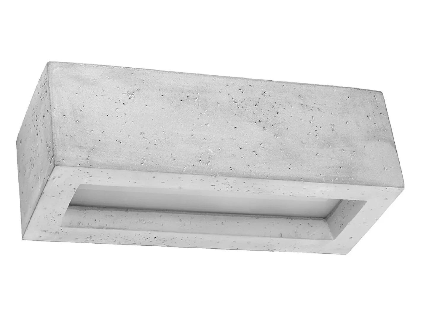 Sollux Lighting Aplique Para Pared-Lámparas de pared Solara moderno de hormigón/vidrio - 1 fuentes luminosas 4000K - L.30 x A.10 cm - Gris