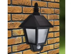 Aplique Para Pared-Lámparas de pared solares 2 uds con sensor de movimiento ES949347 Negro