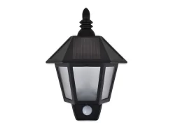 Aplique Para Pared-Lámparas de pared solares 2 uds con sensor de movimiento ES949347 Negro