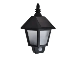 Aplique Para Pared-Lámparas de pared solares 2 uds con sensor de movimiento ES949347 Negro